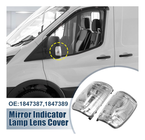 2 Micas Luz Cuartos De Espejo Ford Transit 14 15 16 17 18 19