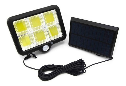 Foco Solar Split Sensor Movimiento 150 Leds / Color de la carcasa Negro Color de la luz Blanca 3.7V