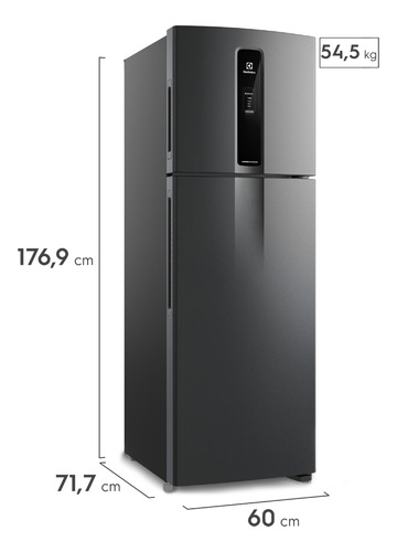 Heladera Refrigerador Electrolux If43b Inverter 408l Color Negro
