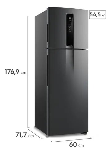 Heladera Refrigerador Electrolux If43b Inverter 408l Color Negro