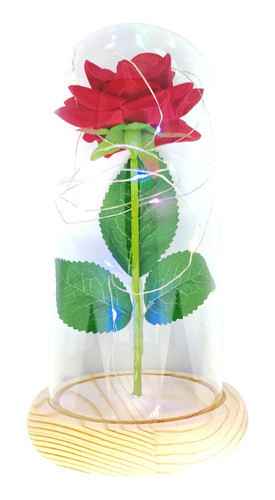 Rosa Eterna Luces Led Flor Eterna Artificial Cúpula Vidrio