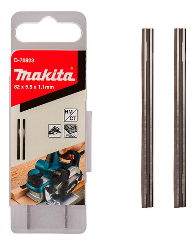Par Cuchillo Cepillo Carburo Tungsteno 82mm - Makita