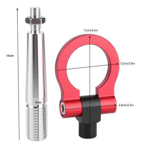 Gancho De Remolque De Carreras Rojo Y Rojo Para Remolque Tip