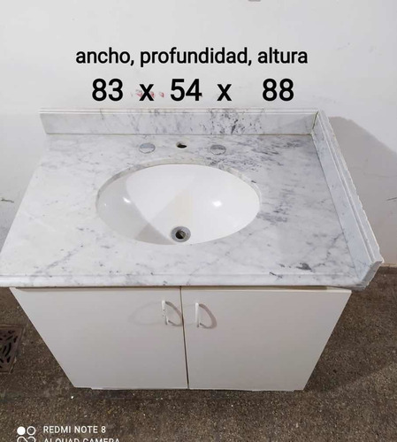 Mesada Mármol Con Bacha Y Mueble