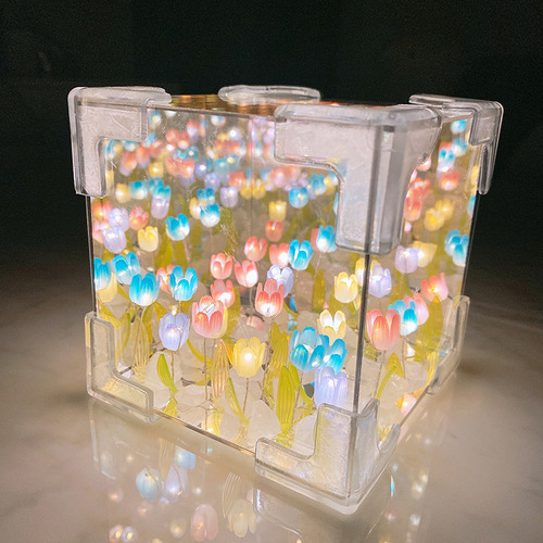 Lámpara De Espejo Tulip Cube De Bricolaje Para Escritorio