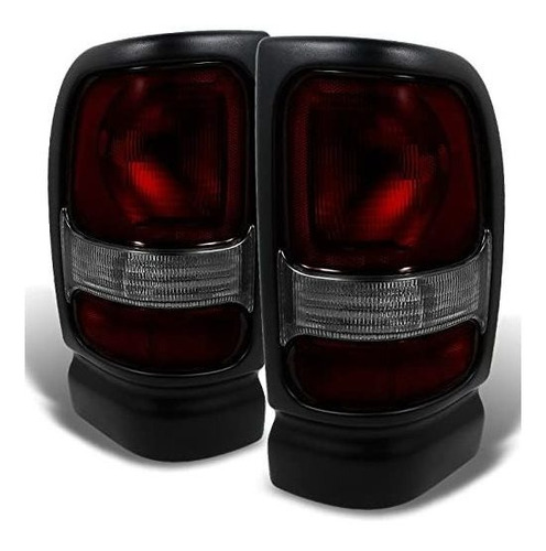 Para Dodge Ram Pick-up 1500/2500/3500 Rojo Ahumado Luces Tra