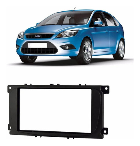 Moldura Painel Dvd 2din Focus Hatch Sedan 2009 A 2013 Preto