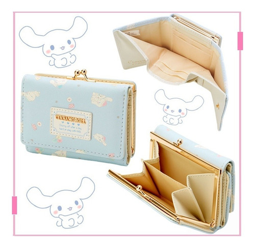 Monedero Kawaii Cinnamoroll Kuromi, Cartera De Piel Sintétic