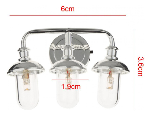 Lámpara De Pared Led En Miniatura Para Casa De Muñecas,