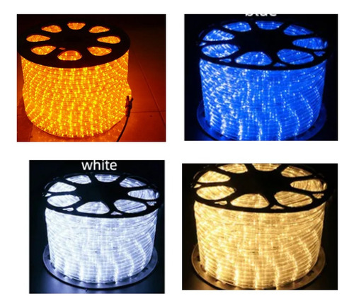 Luces Led Manguera Cálido Navideña Rollo De 100 Metros