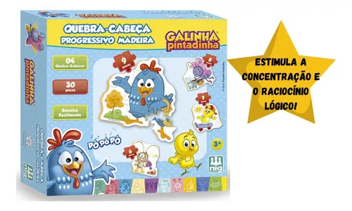 Quebra Cabeça Galinha Pintadinha, Nig Brinquedos : :  Brinquedos e Jogos