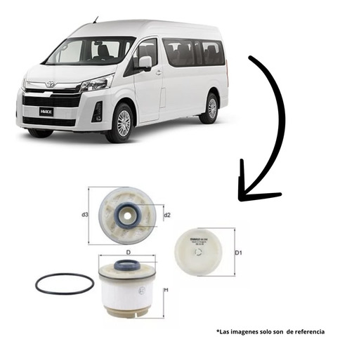 5 Filtros Combustible Kx 268 D Toyota Hiace Ref 233900l010