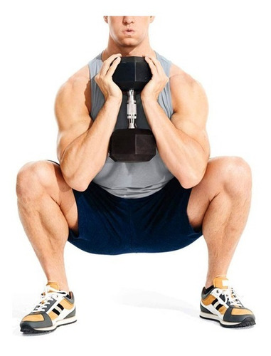Imagen 5 de 7 de Mancuerna Pesa Gym Fitness Hex Encauchetada 10 Lb K6