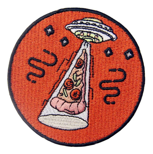 4 Parches Bordados En X - Files Alien Like Pizza Ufo Patch