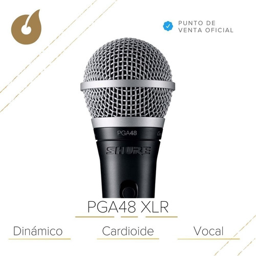 Imagen 3 de 10 de Micrófono Shure Pga48 Dinámico Con Cable Tienda Oficial