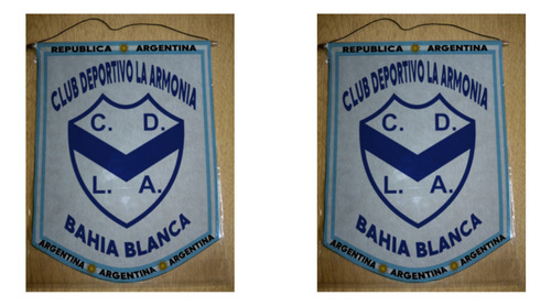 Banderin Grande 40cm Club La Armonia Bahia Blanca