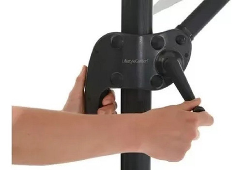 Sombrilla Colgante Brazo Lateral C/ Base Para Jardin