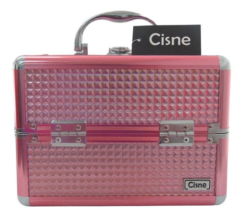 Maleta De Maquiagem Cisne Ruby's Csn-a131 Prata E Rosa