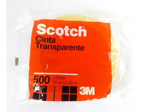 Imagen 2 de 2 de Cinta Adhesiva Scotch 500 - 12mm X 66m Transparente