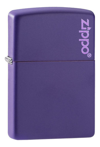 Encendedor Zippo Original Modelo Tradicional Purpura Logo