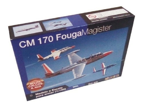 Modelex Cm 170 Fouga  Modelo A Escala Para Armar 1:100 Dgl 