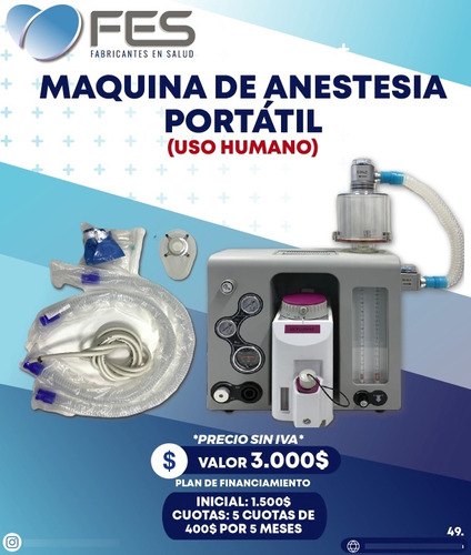 Máquina De Anestesia Portátil ( Uso Humano)