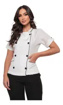 Comprar Dolmã Chef Feminina  Oxford Manga Curta Branca Celine