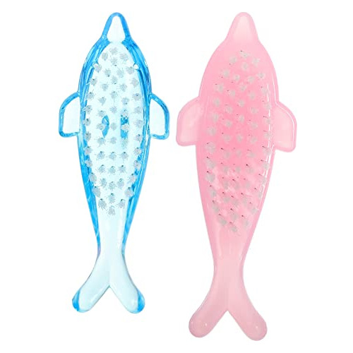 Fomiyes 4pcs Dolphin Nail Brush Juego De Manicura Y Pedicura