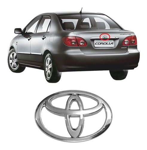 Emblema Traseiro Corolla 2003 2004 2005 2006 2007 2008