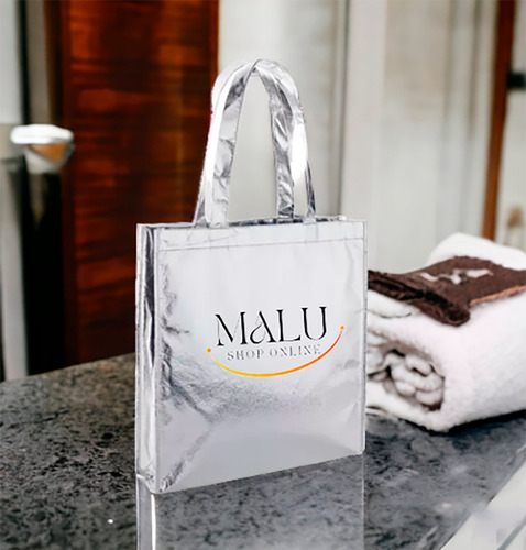 100 Bolsas Metalizadas Personalizada Com Sua Logomarca 20x30