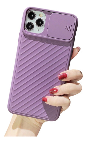 Funda Protect Cámara Deslizant Morado Para iPhone 6 6s + Kit