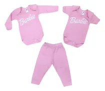 Comprar Set 2 Pañaleros Y Pantalón De Algodón B A R B I E Bebé Niña