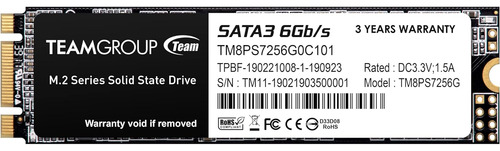 Teamgroup Ms30 256gb Con Slc Cache 3d Nand Tlc M.2 2280 S...