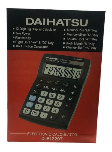 Imagen 4 de 5 de Calculadora Daihatsu D-e1220t 12 Digitos De Escritorio