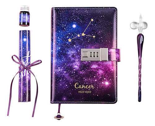 Agenda De Cuero B6 Binder Con Cerradura Cuaderno Digital Dia