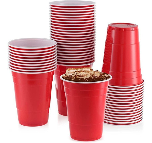 Copo Para Festa Halloween Red Cup 400ml Vermelho- Kit 25un