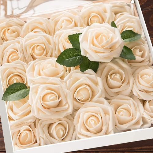25 Piezas Flores Artificiales Rosas Para Fiesta Ramos Boda