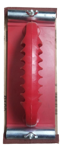 Lijadora Para Mano Plastica 22 X 8 Rojo Con Lija Y Cartela
