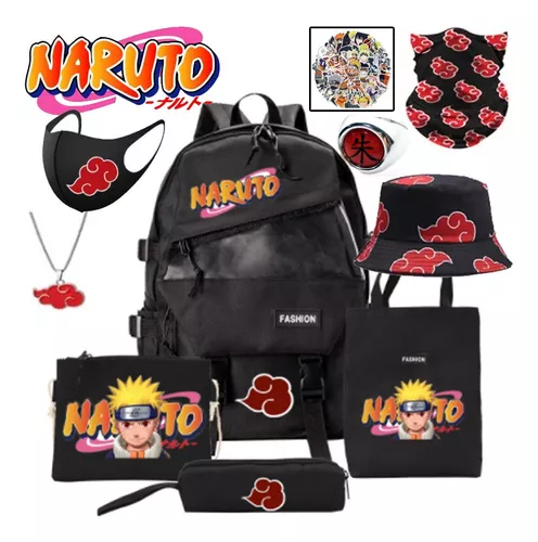 Cative! Presentes & Decorações - Mochila Escolar Símbolos Akatsuki