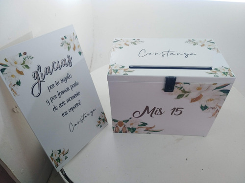 Imagen 10 de 10 de Urna Buzón De Madera Boda 15 Años Cumples Personalizado