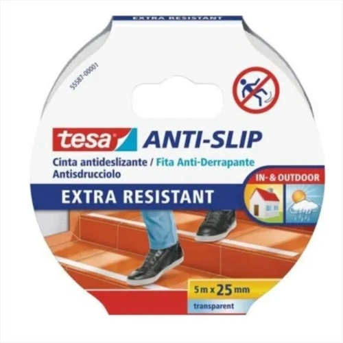 Cinta Antideslizante Transparente Tesa Tape 25mm X 5m