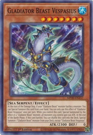 Yugioh! Gladiator Beast Vespasius - Mp20-en157