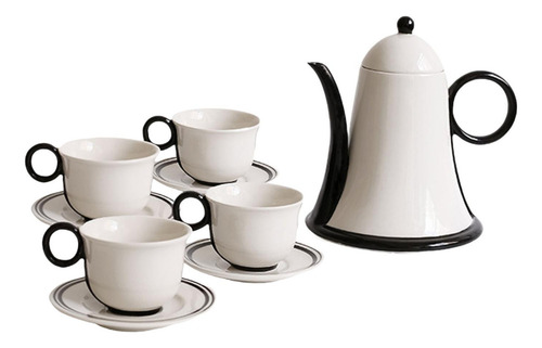 Juego De Tetera De Cerámica Con Tazas, Juego De Con 4 Tazas