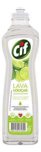 Lava Louças Concentrado Clear Poder Dos 100 Limões 420g Cif