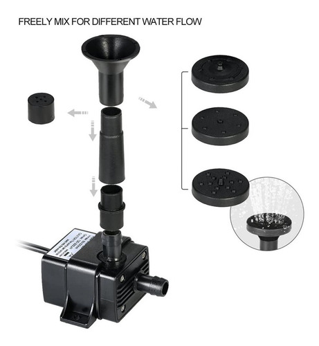 Bomba Solar Fuente Para Estanque Piscina Peces De Oro Peces
