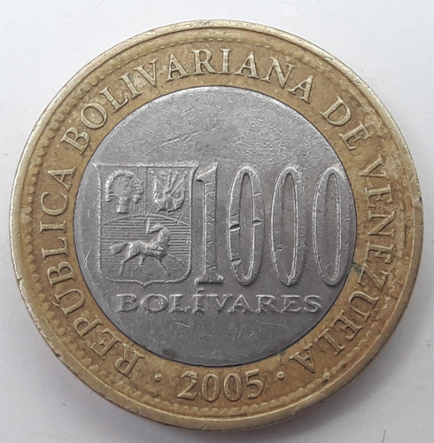 * Venezuela. 1000 Bolívares 2005. Bimetálica 