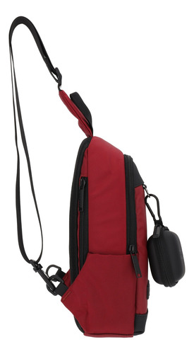 Mochila Cruzada Pechera Crossbody Airpack Urban Cross Color Rojo Diseño De La Tela Lisa