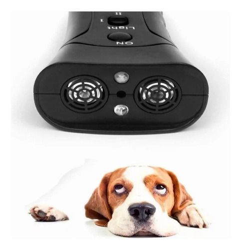 Anti Barking Stop Dog Ultrasonic Double Chaser Barking Cases Color Negro