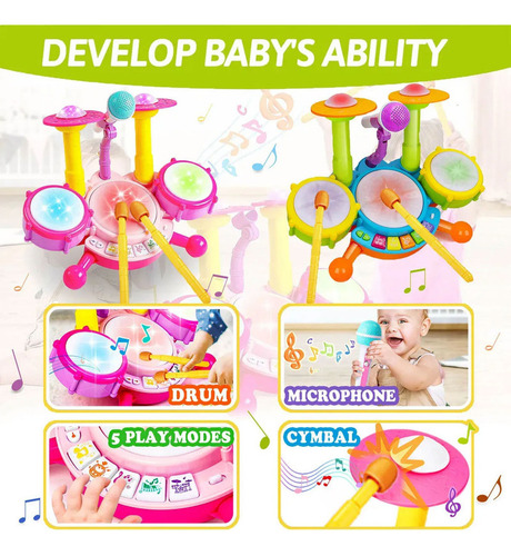 Juguete Musical De Batería For Niños