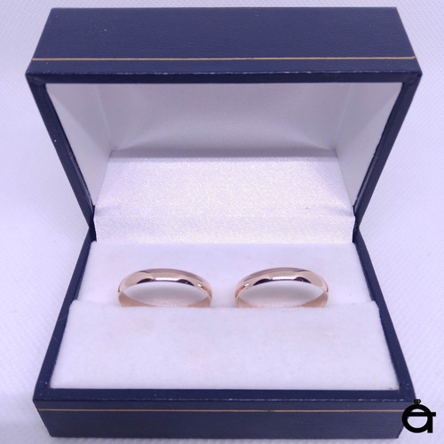 Imagen 2 de 5 de Argollas Matrimonio Oro 18k Media Caña 3g 3mm